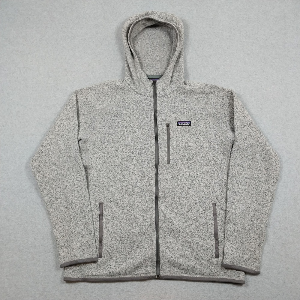 Patagonia Better Sweater Hoodie Mens Large Gray Full Zip Fleece Heather Outdoor